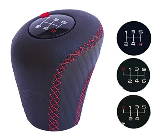 Simoni Racing Schaltknauf Slick - Schwarz/Rot inkl. 3 Schaltmustern von Simoni Racing