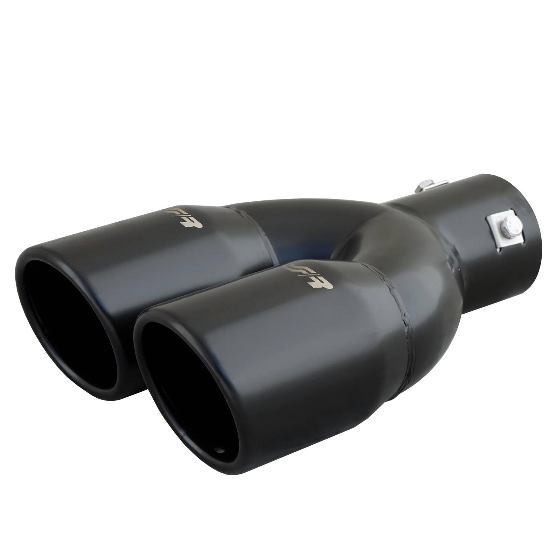 Simoni Racing TRX/18N Runder Doppelauslauf aus schwarzem Edelstahl, Schräg, Universell, Schwarz Simoni Racing TRX/18N Runder Doppelauslauf aus schwarzem Edelstahl, Schräg, Universell, Schwarz von Simoni Racing
