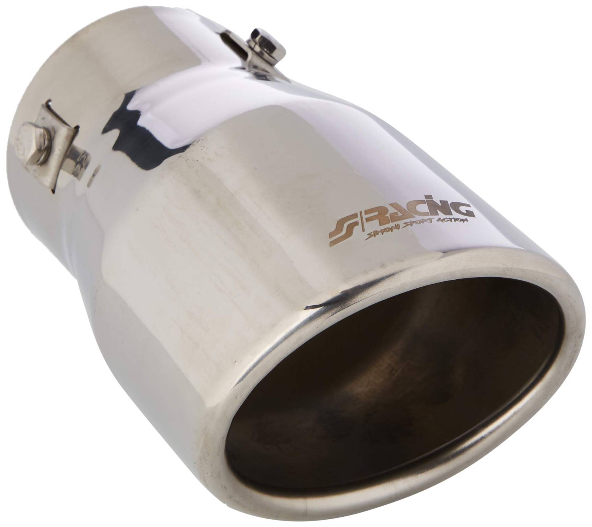 Simoni Racing Auspuffzierstück Oval/Schräg Edelstahl - 95x82xL147mm - Anschluß ->65mm Simoni Racing Auspuffzierstück Oval/Schräg Edelstahl - 95x82xL147mm - Anschluß ->65mm von Simoni Racing