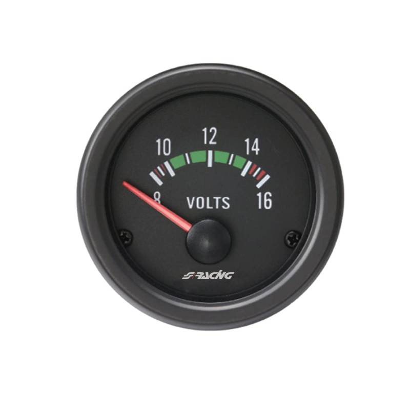 Simoni Racing VM/B Elektrische Voltmeter, Retro Lighted, White Face von Simoni Racing