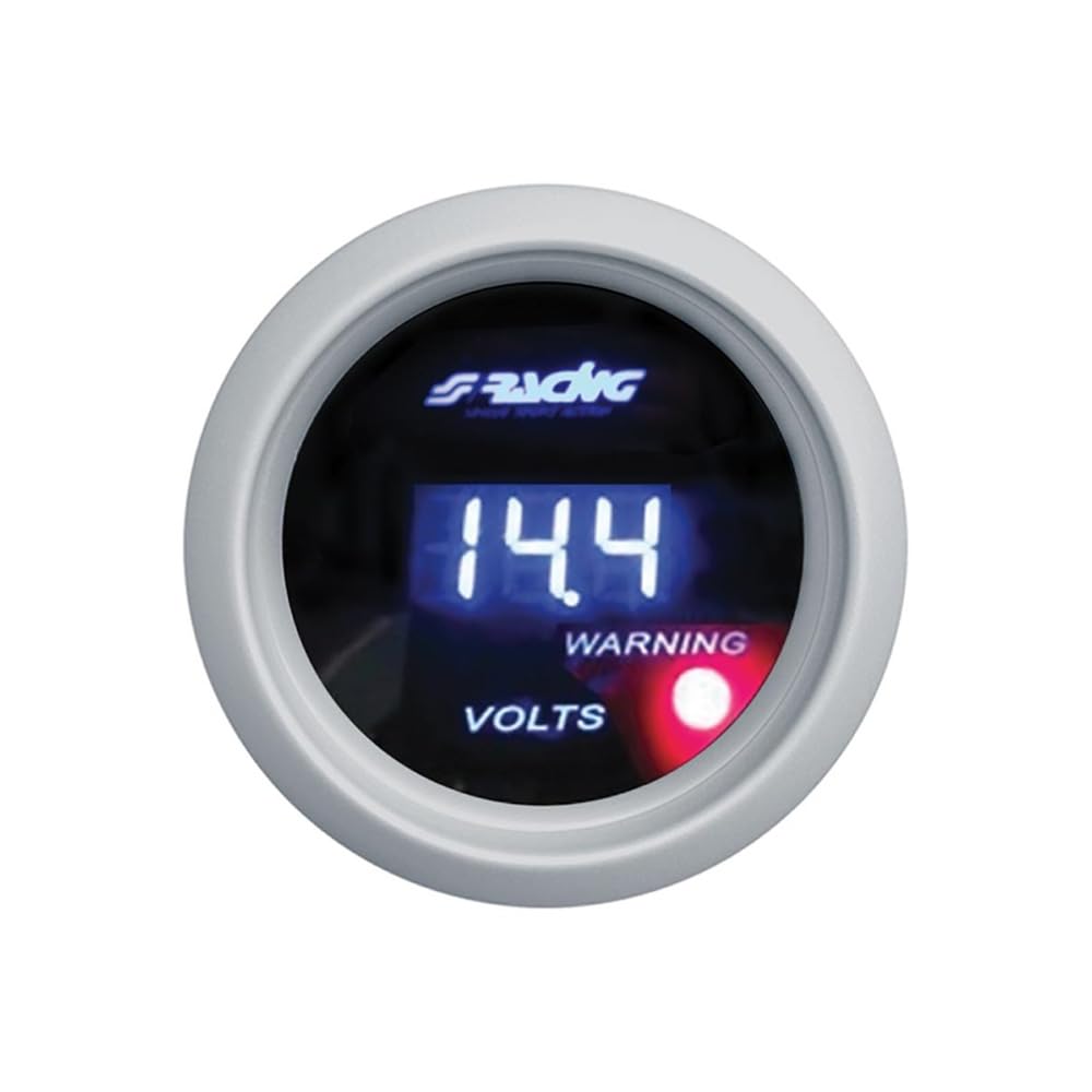 Simoni Racing VM/D Digitales Voltmeter Messgerät, Blau Retro Lighted, White Face von Simoni Racing