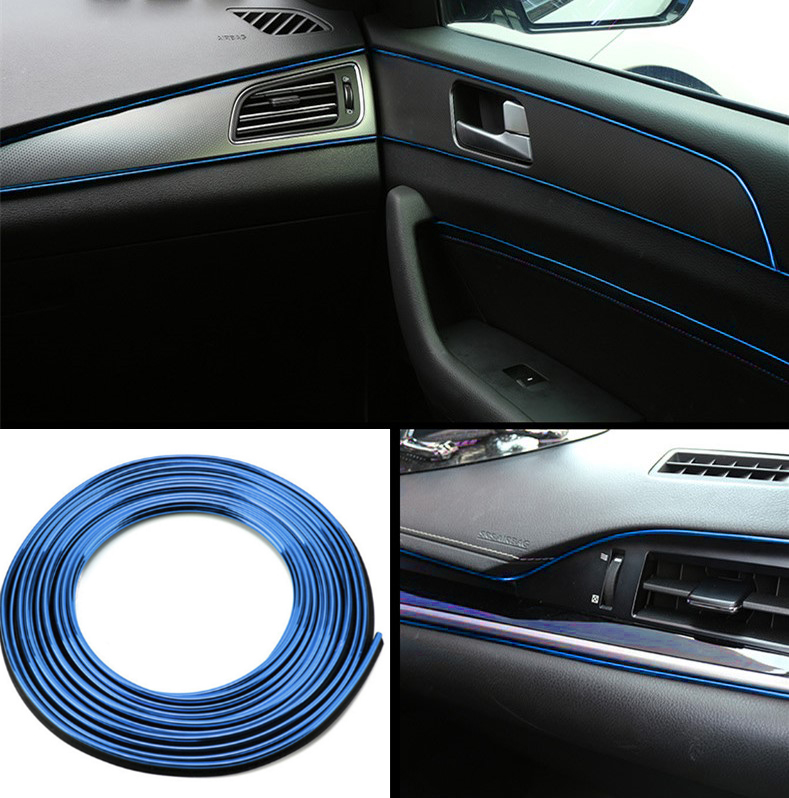 5m Rolle Auto Innenraum Dekorleisten Zierleisten Leisten in Metallic Blau von Simply NetTrade GmbH