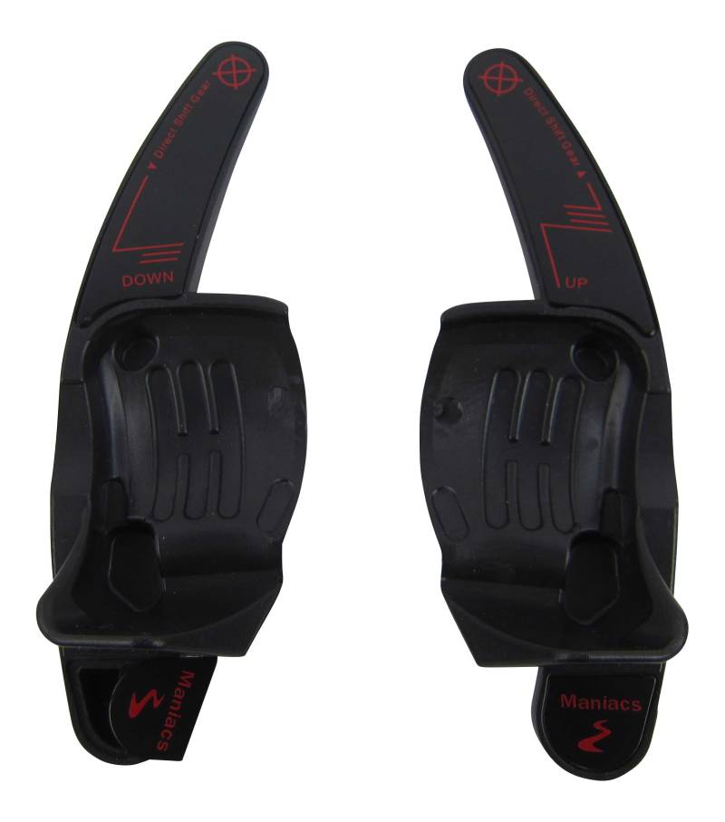 Premium ALU Schwarz Rot Schaltwippen Verläng. DSG Paddles Lenkrad Tasten für VW von Simply NetTrade GmbH