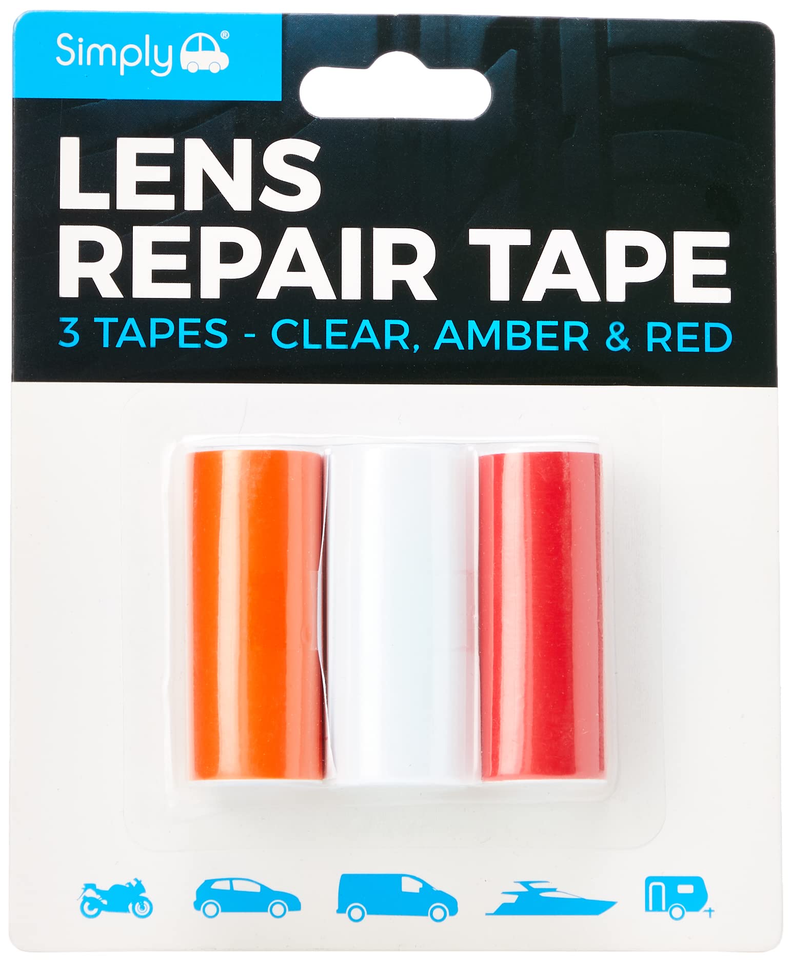 Simply 2250 Objektiv Reparaturband, rot/klar/gelb von Simply