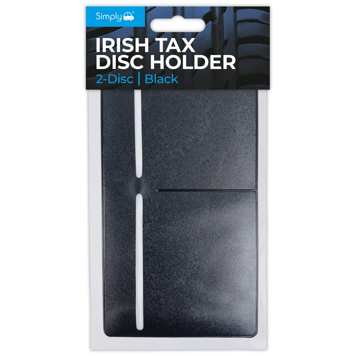 Simply ITDH001 Halterung für 2 Discs, selbstklebend, einfach zu entfernen, für Steuer- und Versicherungszertifikate, Schwarz von Simply