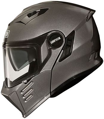 Simpson Darksome Solid, Klapphelm - Grau - S von Simpson