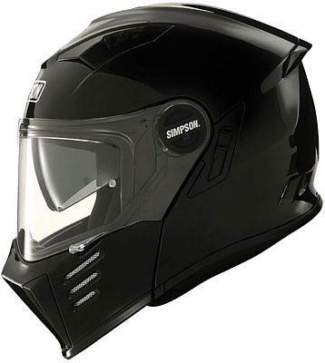 Simpson Darksome Solid, Klapphelm - Schwarz - XXL von Simpson