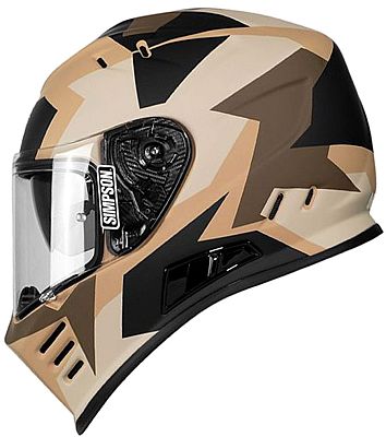 Simpson Venom Tank, Integralhelm - Matt Beige/Braun/Schwarz - L von Simpson