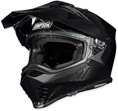 Simpson Xcursion Bandit Solid, Endurohelm - Schwarz - S von Simpson