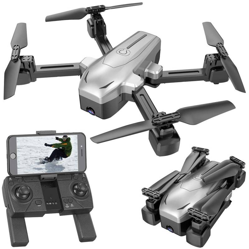 Simulus Quadrocopter: Faltbare GPS-Drohne mit 4K-Kamera, WLAN, Follow-Me, Gyroskop, App (Drohne mit Follow Me Funktion, Quadrocopter mit Kamera, Verfolgungsmodus) von Simulus