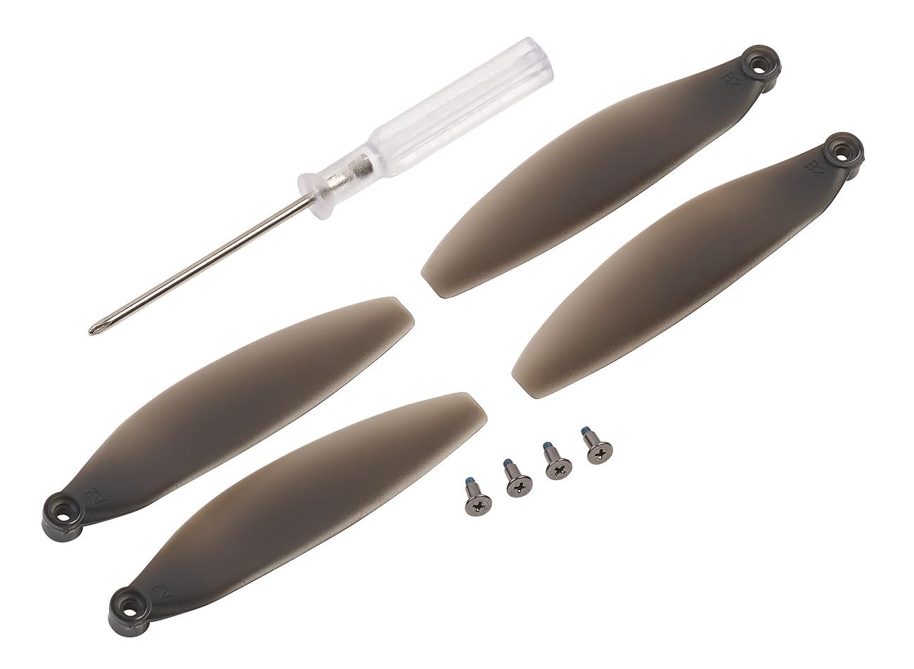 Simulus Zubehör zu Faltbare WLAN-Drohne: Ersatz-Rotoren-Set für faltbare Drohne GH-300.fpv (Brushless-Motor-Drohnen, WiFi-FPV-Quadrocopter, Hubschrauber) von Simulus
