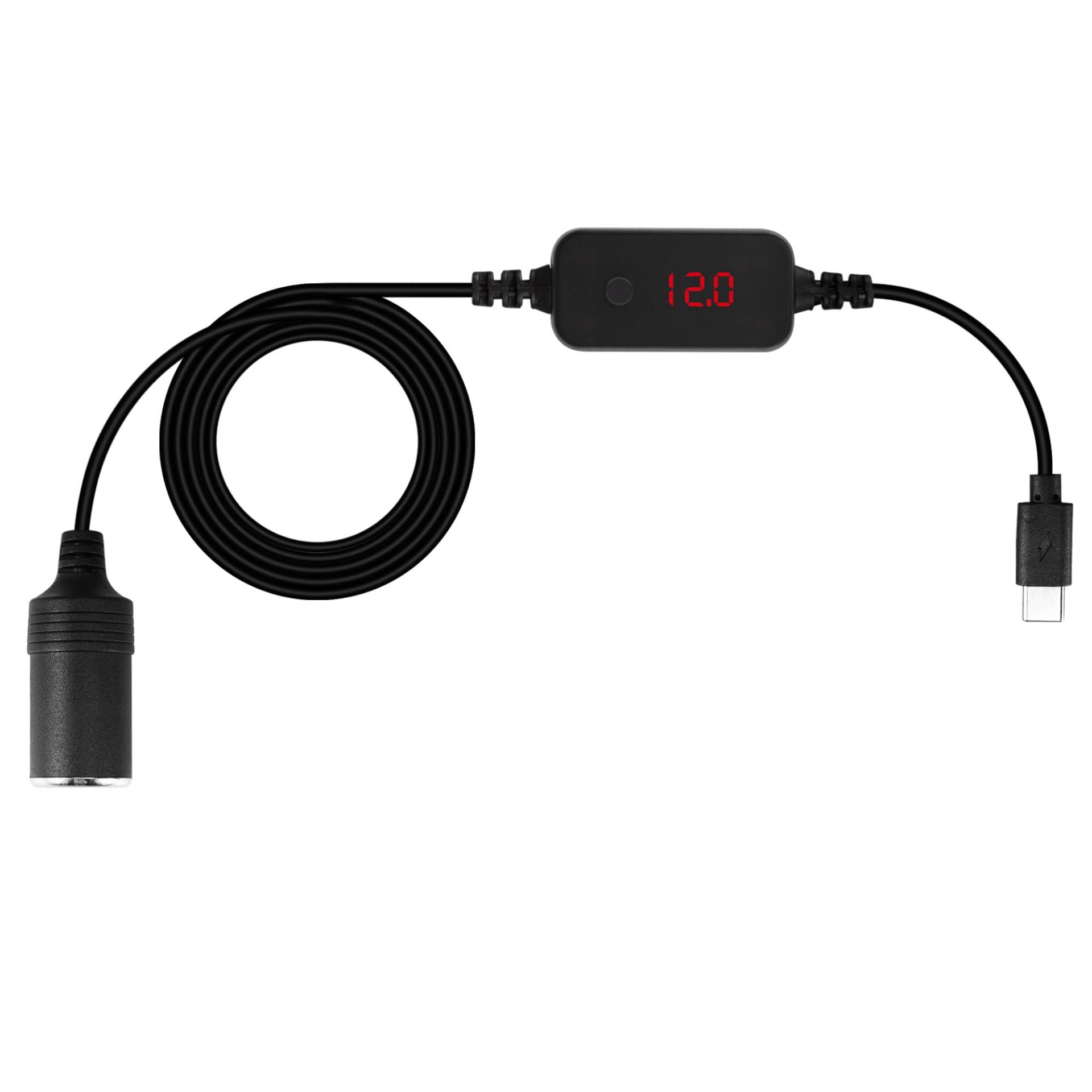 SinLoon USB-C-auf-Auto-Zigarettenanzünder-Kabel, integrierter PD-Decoy-Chip, Typ C auf 5 V, 9 V, 12 V, 15 V, 20 V, Auto-Zigarettenanzünder-Buchse, Adapter, Netzkabel, geeignet für Auto-DVR, GPS von SinLoon