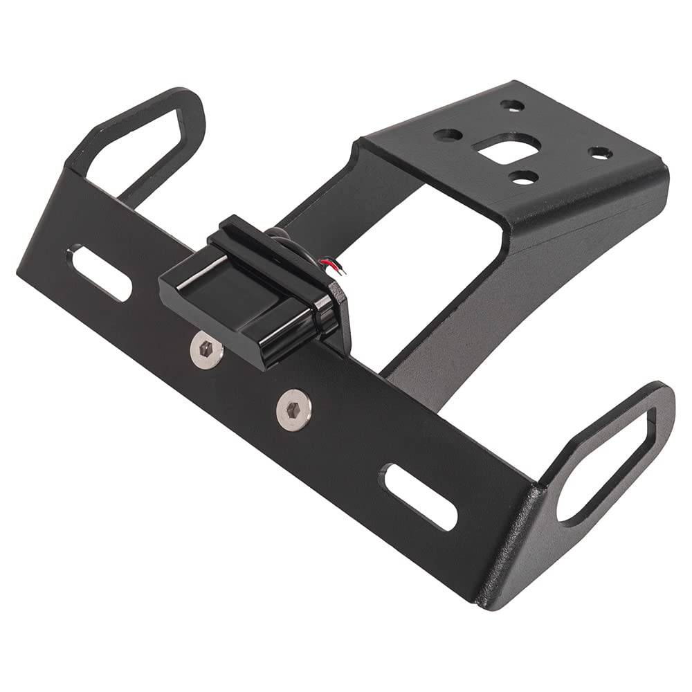 Motorrad-Schutzblech-Eliminator-Kennzeichenhalter aus Aluminium für Kawasaki ZX6R 2009–2018 für ZX10R 2008–2010 (schwarz) von Sinkees