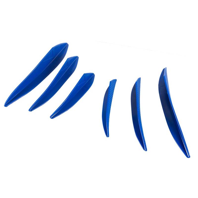 Motorradverkleidung vorne Aerodynamische Winglets Seitenspoiler Dekorativer Dynamischer Flügelsatz für Sportfahrräder (Blau) von Sinkees