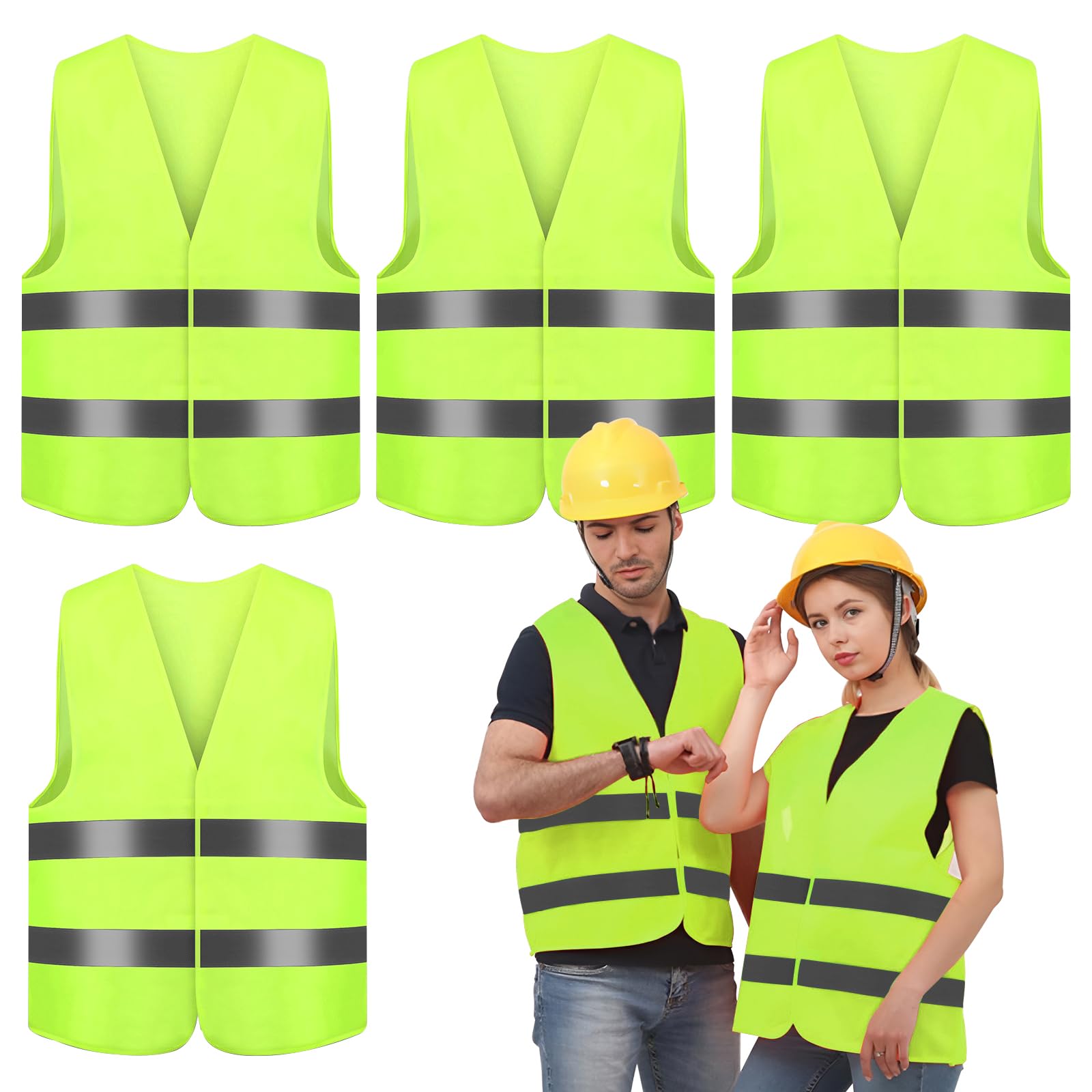 Warnwesten Auto 4er, 4 Stück Warnwesten Auto, Warnweste Pannenweste Gelb Sicherheitsweste Reflektorweste Auto Zubehör, High Visibility Vest für Autofahrern Fahrern, Sanitärarbeiter, Straßenrettung Warnwesten Auto 4er, 4 Stück Warnwesten Auto, Warnweste Pannenweste Gelb Sicherheitsweste Reflektorweste Auto Zubehör, High Visibility Vest für Autofahrern Fahrern, Sanitärarbeiter, Straßenrettung von Sinwind