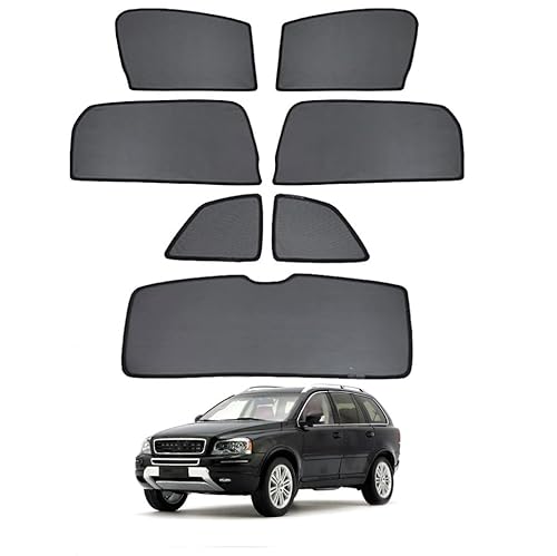 Sonnenschutz Auto Magnetisch Vorhang für Volvo XC90 2002-2014 XC 90 UV Schutz Seitenscheiben Fenster Sonnenblende Zubehör Für Baby Kinder Erwachsene Haustiere Schwarz,7pcs Sonnenschutz Auto Magnetisch Vorhang für Volvo XC90 2002-2014 XC 90 UV Schutz Seitenscheiben Fenster Sonnenblende Zubehör Für Baby Kinder Erwachsene Haustiere Schwarz,7pcs von SioNS