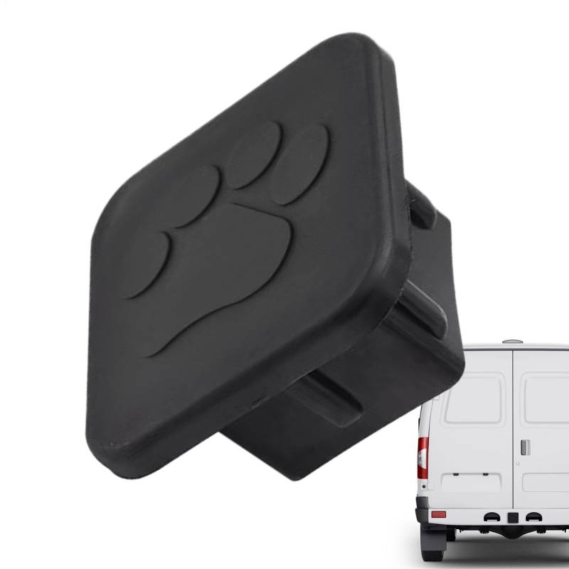 Abdeckung für Anhängerkupplung, quadratische Öffnung, Staubschutzstecker – Anhängerhaken-Einsatz, Schutzverkleidung, Empfängerrohrkappe, schwarz, Außenzubehör für Autoanhänger von Sirseon