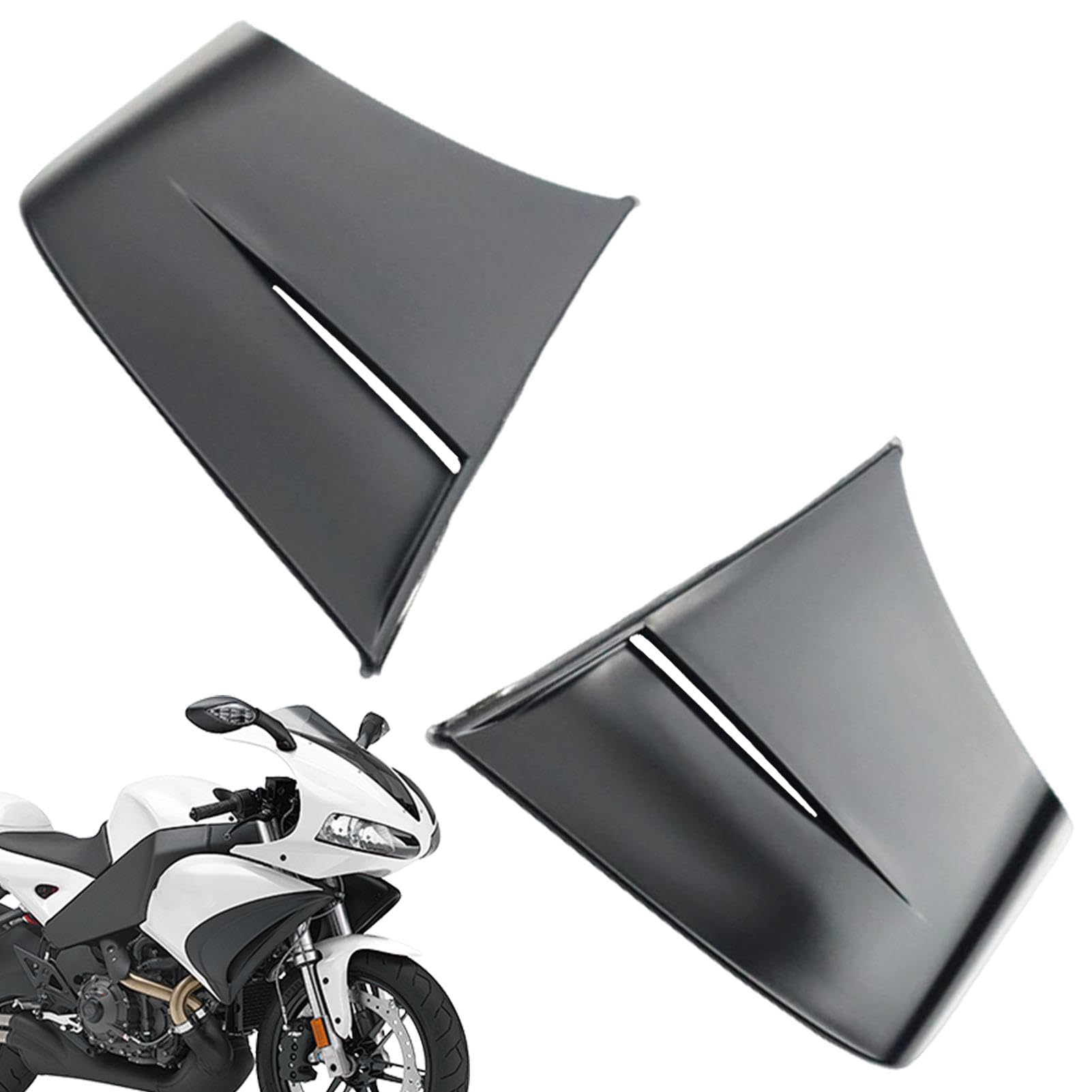 Aerodynamischer Kotflügelspoiler - Motorrad Spoiler Motorrad Flügel - Aerodynamische Winglets, Motorradflügel für Rennen, tägliches Fahren Aerodynamischer Kotflügelspoiler - Motorrad Spoiler Motorrad Flügel - Aerodynamische Winglets, Motorradflügel für Rennen, tägliches Fahren von Sirseon