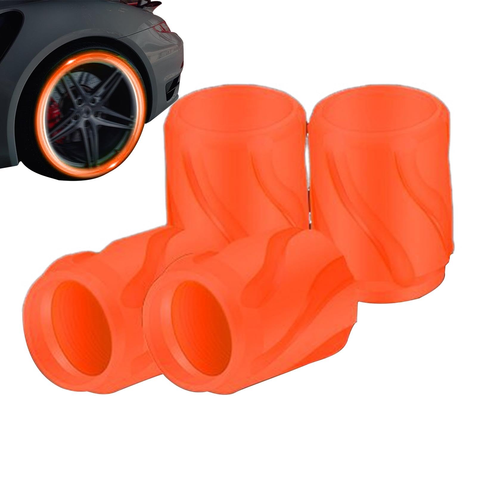 Fluoreszierende Reifenventilkappen, 4 x leuchtende Auto-Reifenventilkappen, Reifenluftkappen, Dekoration, Zubehör, Reitrad-Zubehör für Motorräder und Fahrräder Fluoreszierende Reifenventilkappen, 4 x leuchtende Auto-Reifenventilkappen, Reifenluftkappen, Dekoration, Zubehör, Reitrad-Zubehör für Motorräder und Fahrräder von Sirseon
