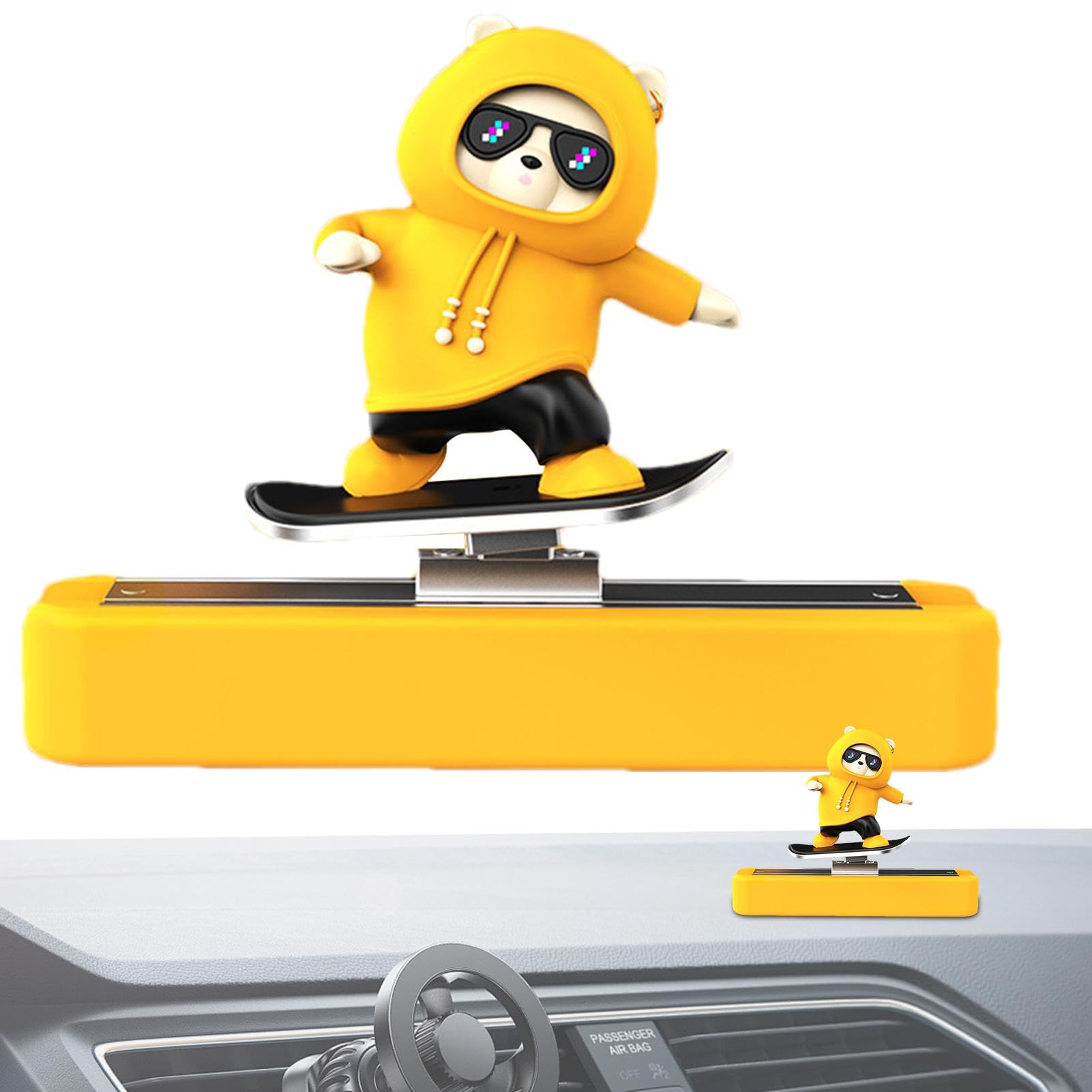 Skateboard-Bär-Auto-Armaturenbrett-Dekorationen, Parknummernschilder, temporäre Parkkarte, Skating-Bär- , bewegliches Armaturenbrett, Mittelkonsole, Ornamente für Innendekoration Skateboard-Bär-Auto-Armaturenbrett-Dekorationen, Parknummernschilder, temporäre Parkkarte, Skating-Bär- , bewegliches Armaturenbrett, Mittelkonsole, Ornamente für Innendekoration von Sirseon