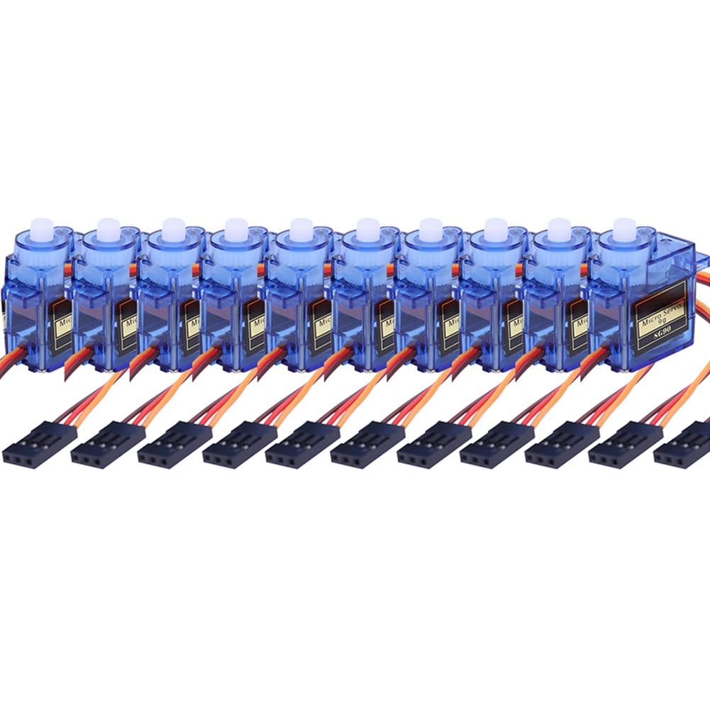 Sirxlevcy 10 Stück SG90 9G Mini-Servo-Servomotor für RC-Flugzeuge, Roboterarm, Starrflügel-Servomotorsteuerung für Flugzeug 180° Sirxlevcy 10 Stück SG90 9G Mini-Servo-Servomotor für RC-Flugzeuge, Roboterarm, Starrflügel-Servomotorsteuerung für Flugzeug 180° von Sirxlevcy