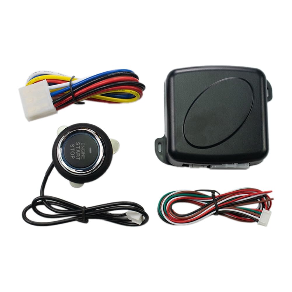 Sirxlevcy Autoalarm, EIN-Knopf-Start/Stopp-System-Kit, Fernverriegelung der Motortür, Schlüsselloses Zugangssystem, Zentralverriegelung Sirxlevcy Autoalarm, EIN-Knopf-Start/Stopp-System-Kit, Fernverriegelung der Motortür, Schlüsselloses Zugangssystem, Zentralverriegelung von Sirxlevcy