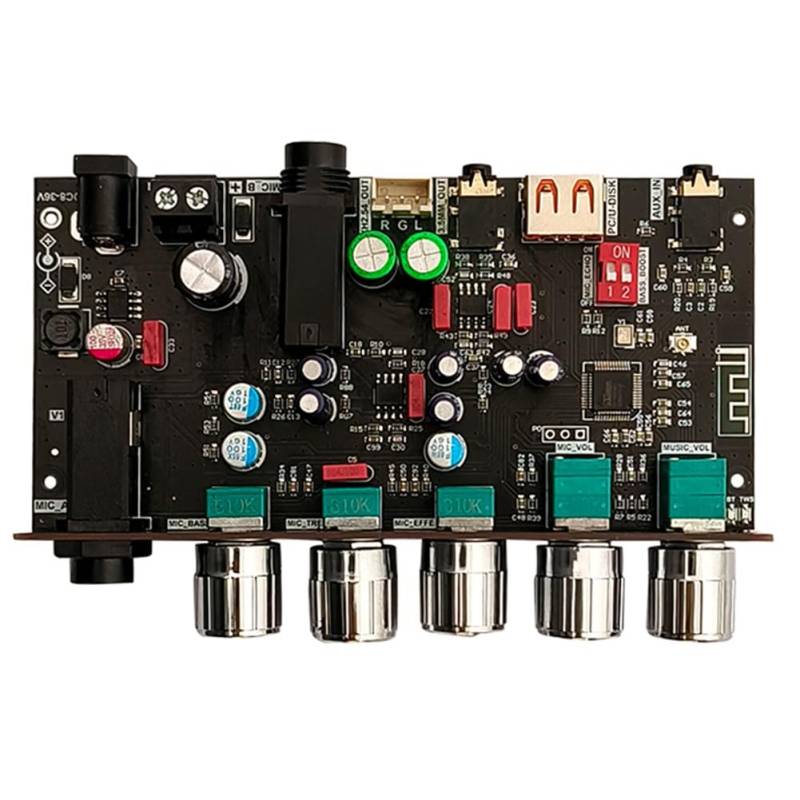 Sirxlevcy Dam H1 Karaoke-Reverb-Board, Fronteffektmikrofon, Gesang mit Bluetooth-USB-Decoder-Board (B) von Sirxlevcy