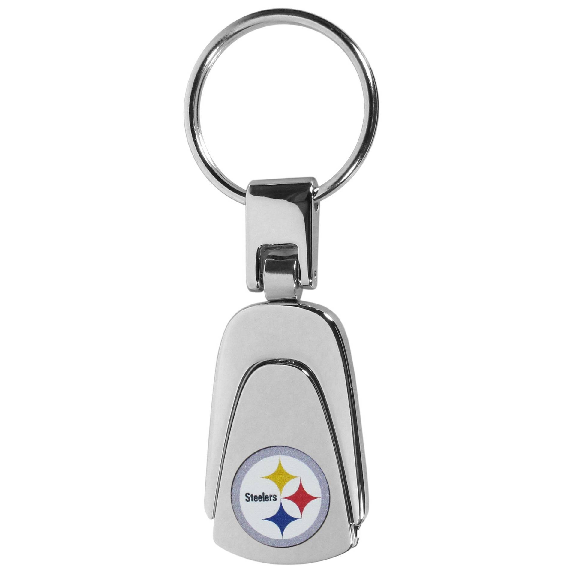 NFL Pittsburgh Steelers Unisex Siskiyou Sportssteel Teardop Schlüsselanhänger, Stahl, One Size von Siskiyou