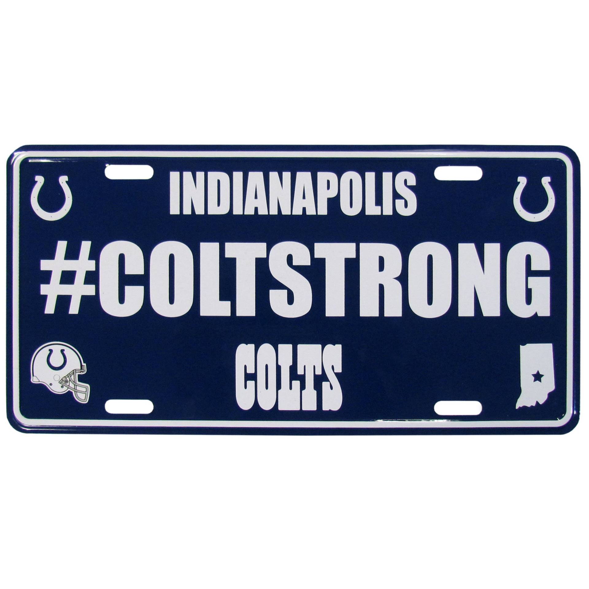 Siskiyou NFL Indianapolis Colts Hashtag Kennzeichen blau Standard von Siskiyou