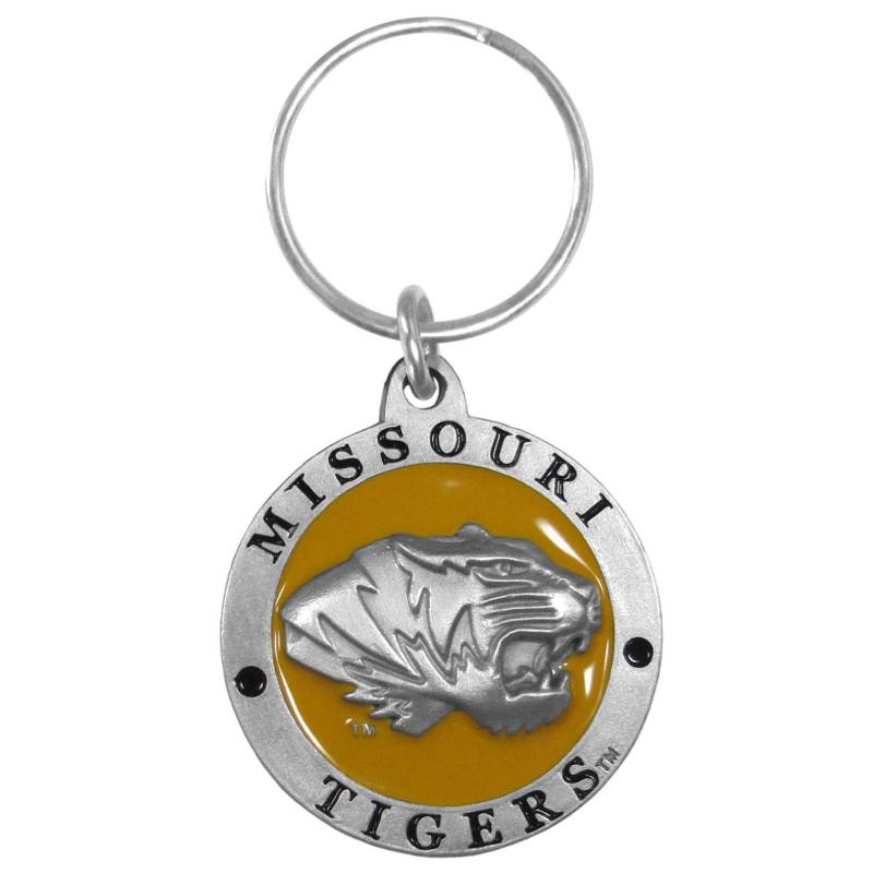 Siskiyou Sports NCAA Fan Shop Missouri Tigers geschnitzter Metall-Schlüsselanhänger, Einheitsgröße, Teamfarbe von Siskiyou