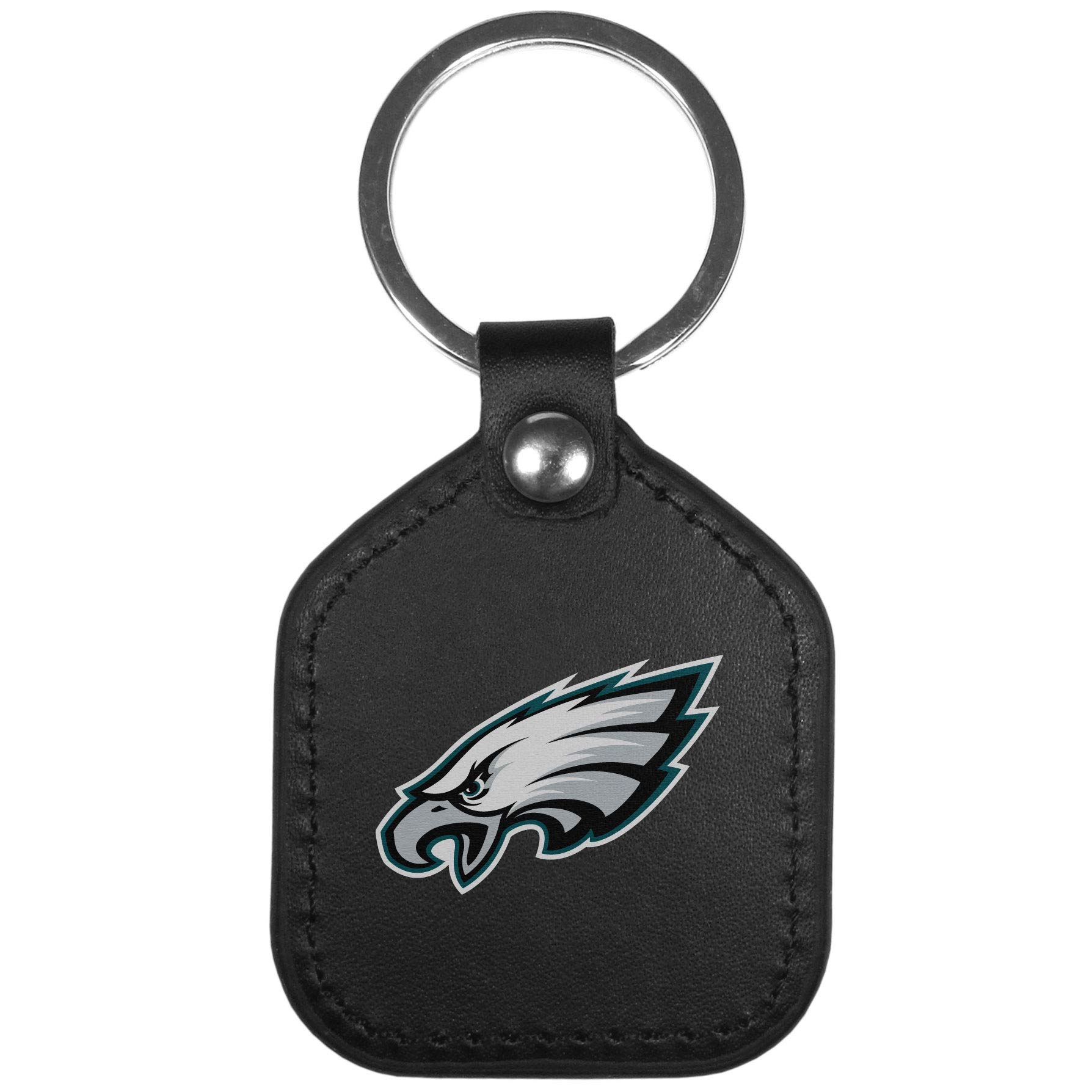 Siskiyou Sports NFL Philadelphia Eagles Unisex Schlüsselanhänger aus Leder, quadratisch, Schwarz, Einheitsgröße von Siskiyou Sports