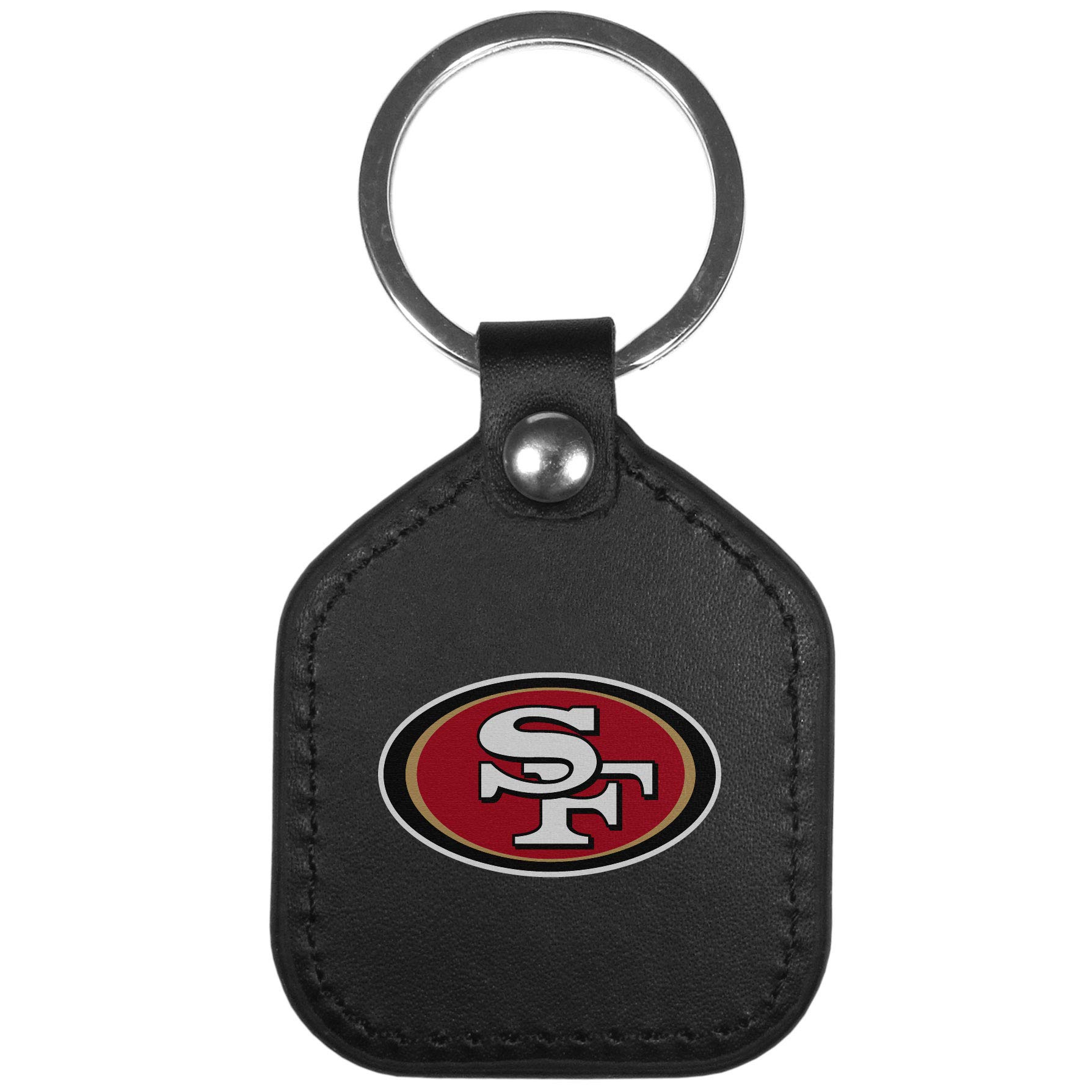 Siskiyou Sports NFL San Francisco 49ers Unisex Schlüsselanhänger aus Leder, quadratisch, Schwarz, Einheitsgröße von Siskiyou Sports