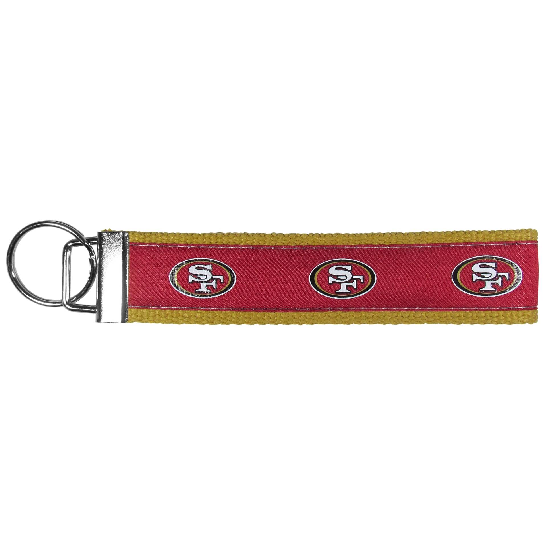 Siskiyou Sports NFL San Francisco 49ers gewebter Handgelenk-Schlüsselanhänger, Einheitsgröße, Teamfarben von Siskiyou