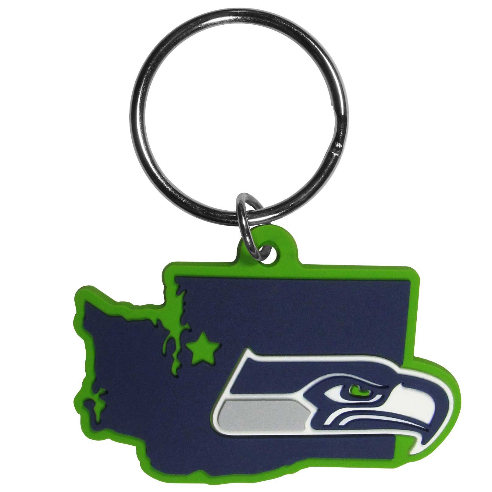 Siskiyou Unisex-Erwachsene NFL Seattle Seahawks Home State Flexi Schlüsselanhänger, blau von Siskiyou Sports