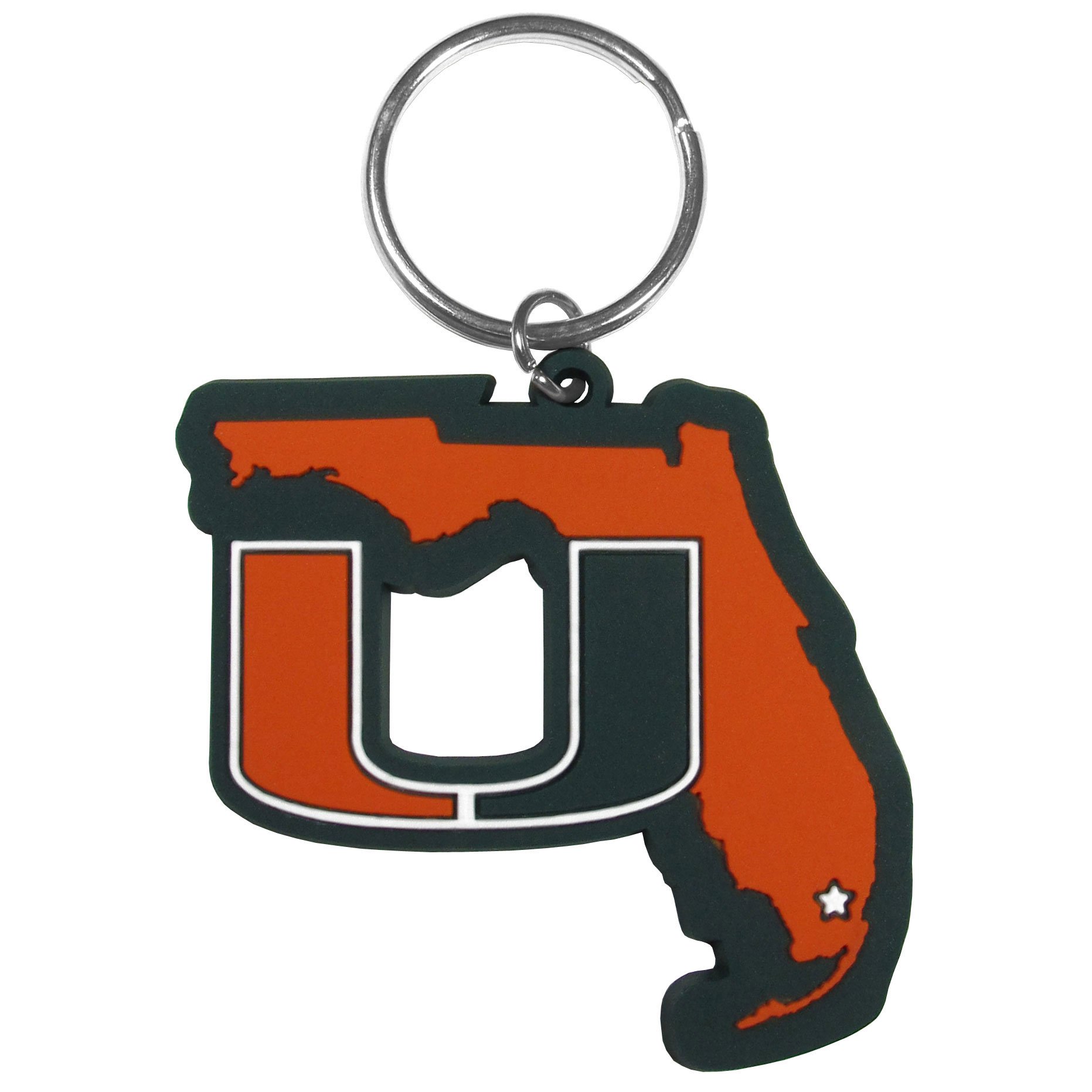 Siskiyou Sports Unisex NCAA Miami Hurricanes Unisex Home State Flexi Schlüsselanhänger, Grün, Spaltring Siskiyou Sports Unisex NCAA Miami Hurricanes Unisex Home State Flexi Schlüsselanhänger, Grün, Spaltring von Siskiyou
