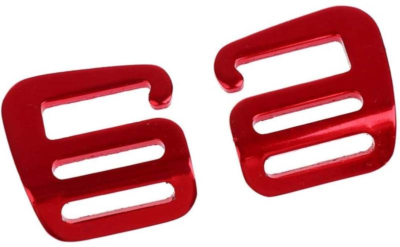 2 x Metall-Metall-Haken für Rucksack-Gurtband, Kleidung, Gürtel, 25 mm, rot (Rot) - SCD-UKLX1955-1 von Sitrda