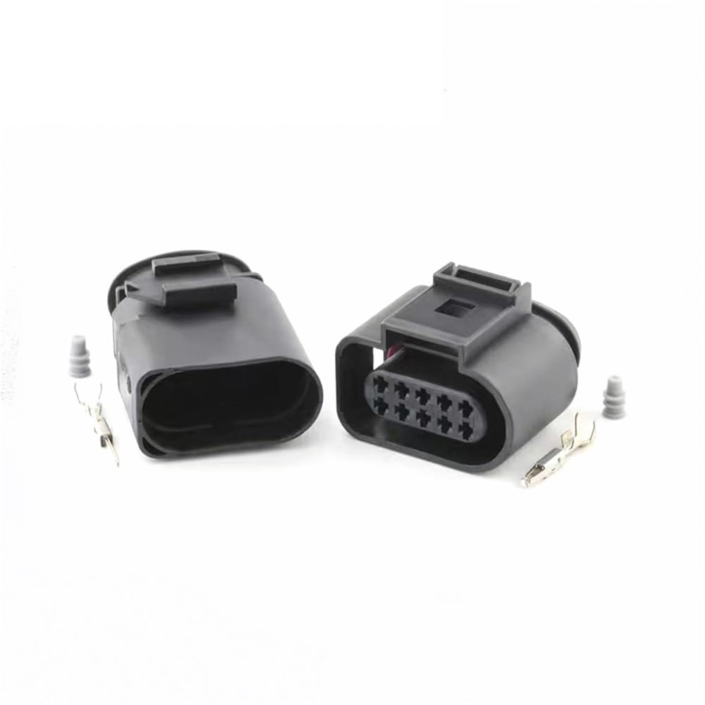 Auto Kabelstecker 10 Pin 1,5 Mm Serie Auto Nebelscheinwerfer Stecker 1J0973715 1J0973815 Auto Hinten Schwanz Lampe Stecker 6X0973815(Male Female) von Siuku