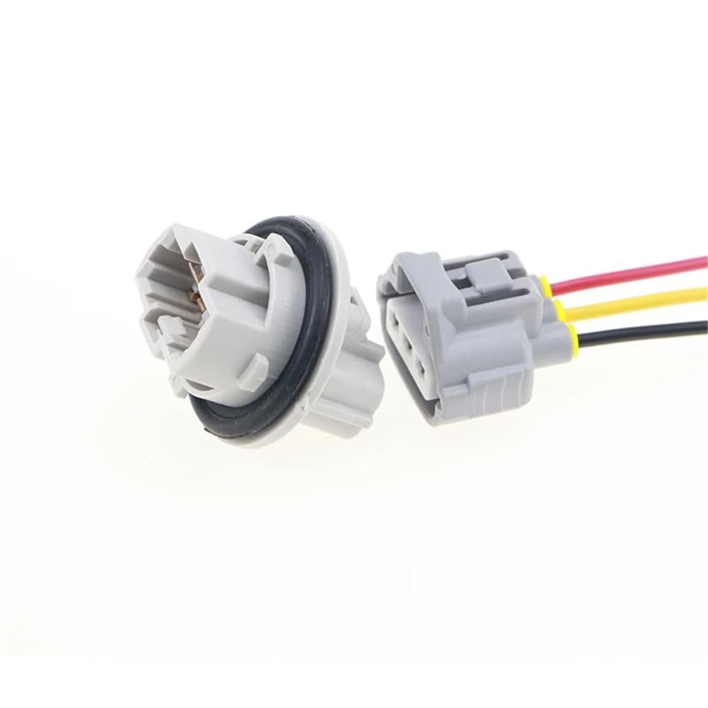 Auto Kabelstecker 3 Pin Buchse Stecker Kabel Stecker Blinker Bremse Glühbirne Lampe Halter Auto Zubehör(1set) von Siuku