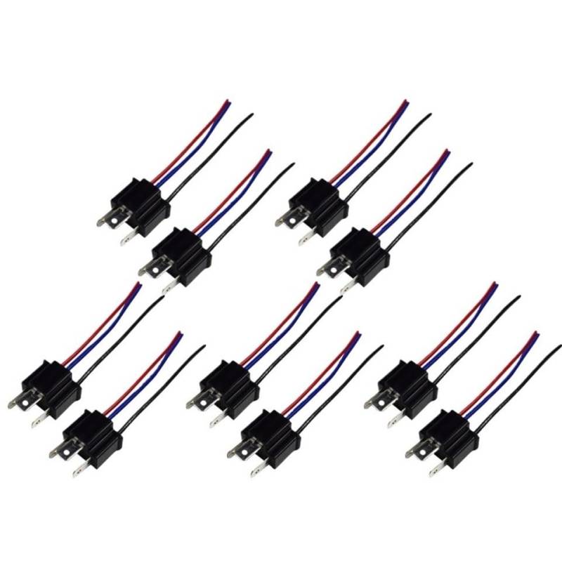 Auto Kabelstecker 9003 H4 Lampenfassung Stecker Adapter Stecker Auto Scheinwerfer Nebelscheinwerfer Stecker Adapter Buchse Kabelbaum Scheinwerfer Stecker(5Pair) von Siuku