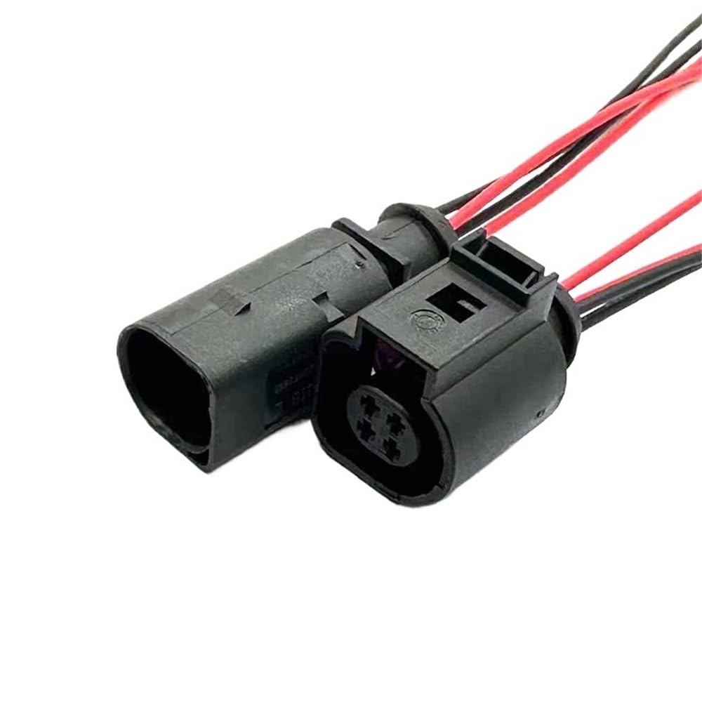 Auto Kabelstecker Kompatibel Mit VW 4-poligen 1,5-Steckern Und Buchsen Für Automobile Wasserdichter Stecker Für Druckwassertemperatursensor 4B0973712 4B0973812(2pcs Male Fmale) von Siuku