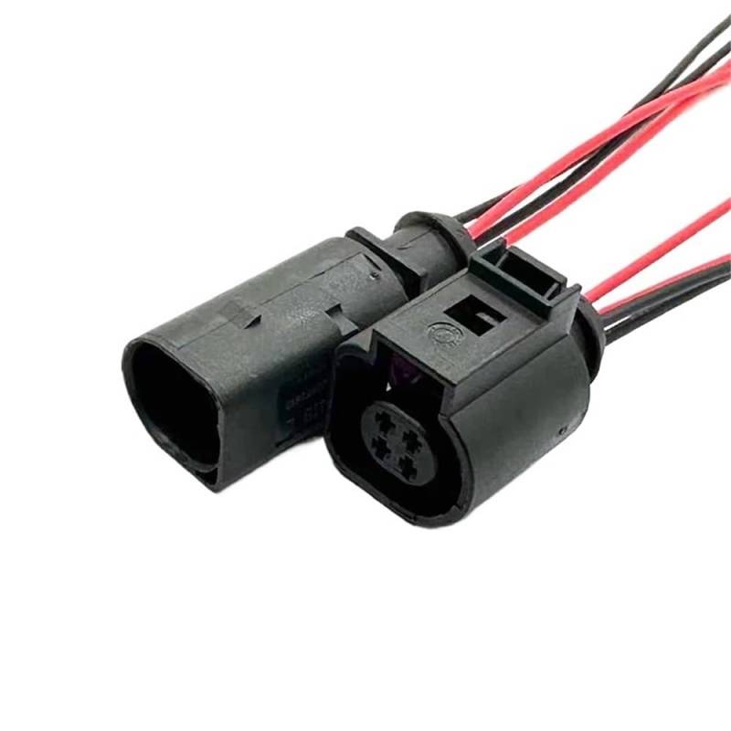 Auto Kabelstecker Kompatibel Mit VW 4-poligen 1,5-Steckern Und Buchsen Für Automobile Wasserdichter Stecker Für Druckwassertemperatursensor 4B0973712 4B0973812(2pcs Male Fmale) von Siuku