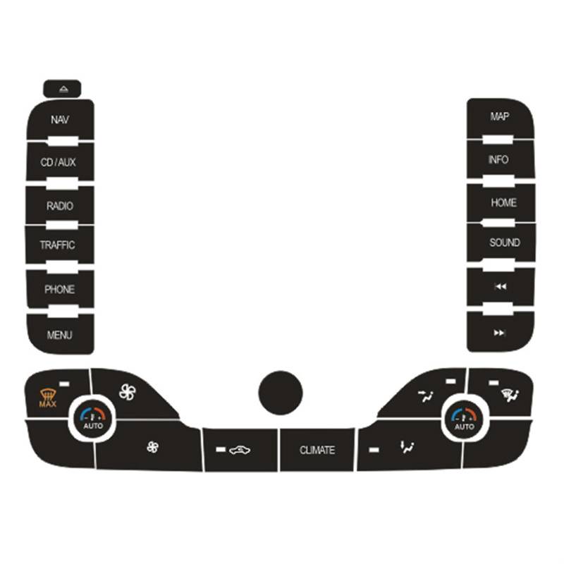 Automobilinnenraum Kompatibel mit Ford für S-Max 2011 Autoradio AC-Taste Reparatur Aufkleber Aufkleber Teile Aufkleber von Siuku