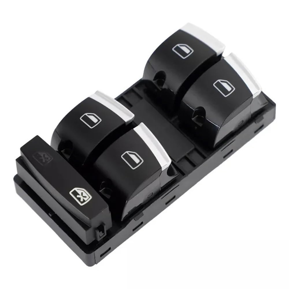 Fensterheber Schalter Kompatibel Mit A3 S3 A6 S6 RS6 Q7 Auto Elektrischer Hauptfensterheber-Steuerschalterknopf 4F0959855 4F0959851 4F0959851H 4F0959855B(with Chrome 1) von Siuku