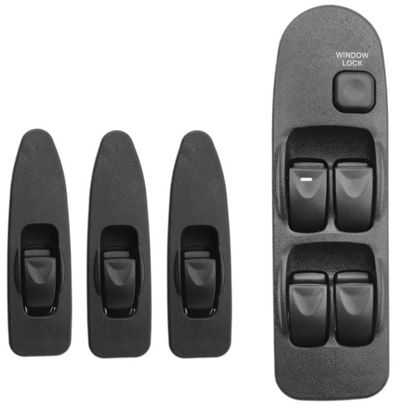 Fensterheber Schalter Kompatibel Mit Mitsubishi Für Space Für Star MR740599 MR792851 Elektrischer Fensterheberschalter-Heberknopf MR 740 599(1Set 4pcs) von Siuku