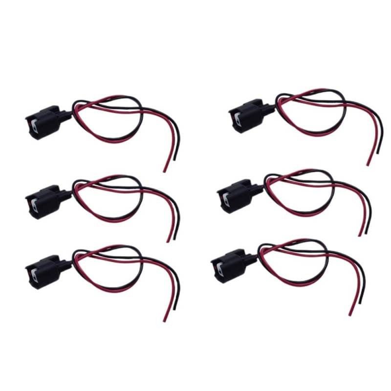 Siuku Auto Kabelstecker Kompatibel Mit Dodge Für Challenger Für Charger Für Durango Für Dakota 5183448AA PT2042 1P2047 Kraftstoffinjektor-Anschlusskabelbaum(6 Piece) von Siuku