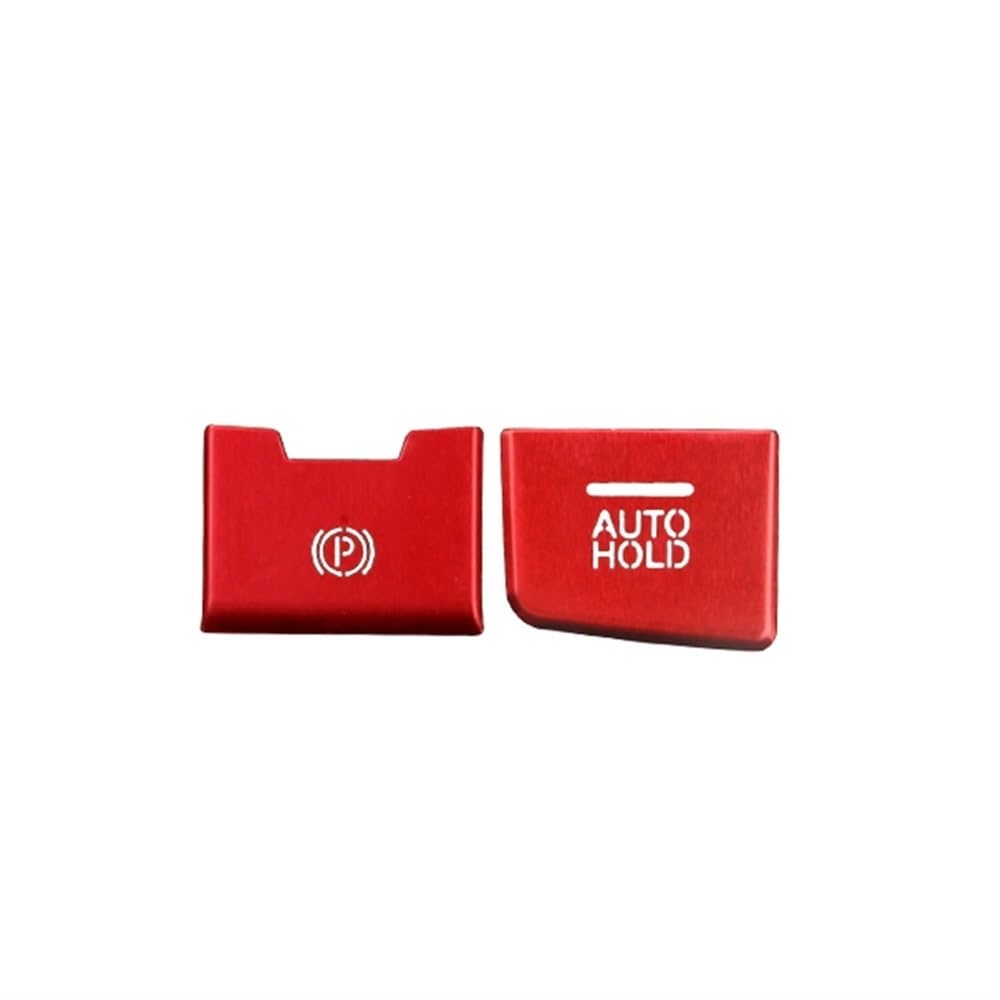 Siuku Parkbremse Schalter Kompatibel mit Mazda für CX-5 CX5 KF 2017 2018 2019 2020 2021 2022 2023 LHD Auto Handbremse Parkschalter Abdeckung(Red 2 pcs) von Siuku