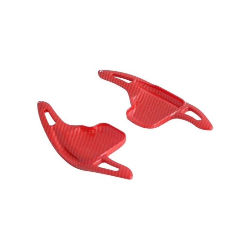 Siuku Schaltwippen Alu Kompatibel mit F01 für F06 F07 F10 F15 F16 F20 F22 F45 F30 F34 I8 Lenkrad-Schaltwippe hinten Auto-Schaltausrüstung Halbautomatisch(Carbon Red) von Siuku
