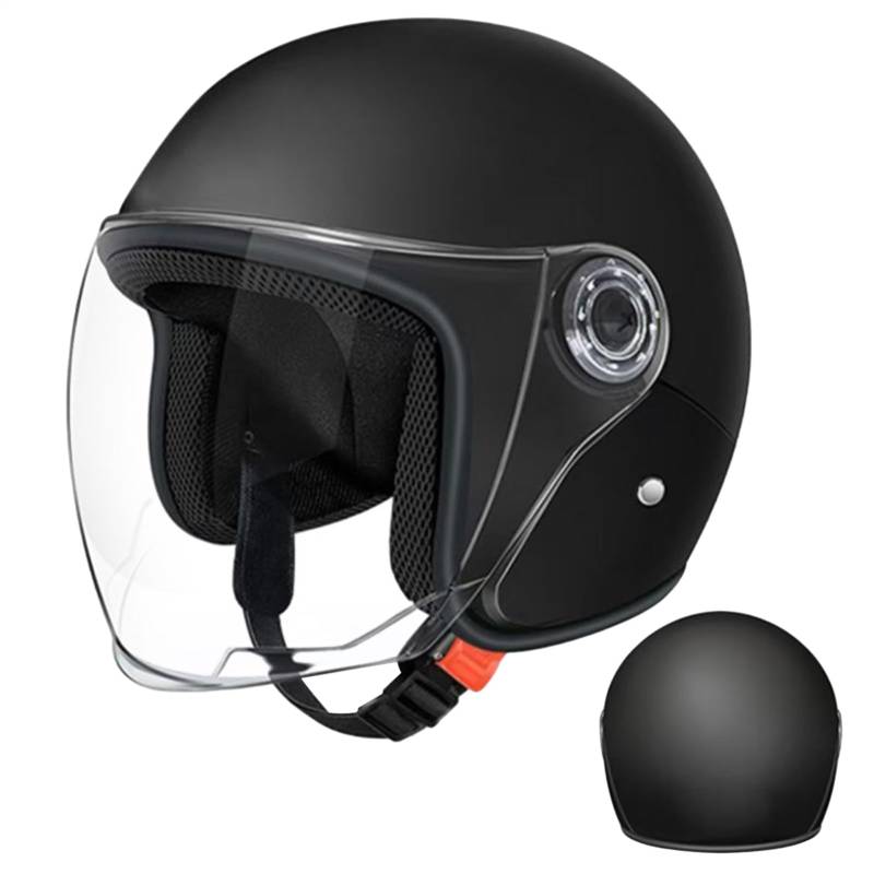 Roller Helm JetHelm Mopedhelm Herren Und Damen Jethelm Mit Visier,Motorradhelm, Mopedhelm Motorradhelm, Scooter Helm Sonnenschutzhelme Atmungsaktiv Für Erwachsene von Siuwddee