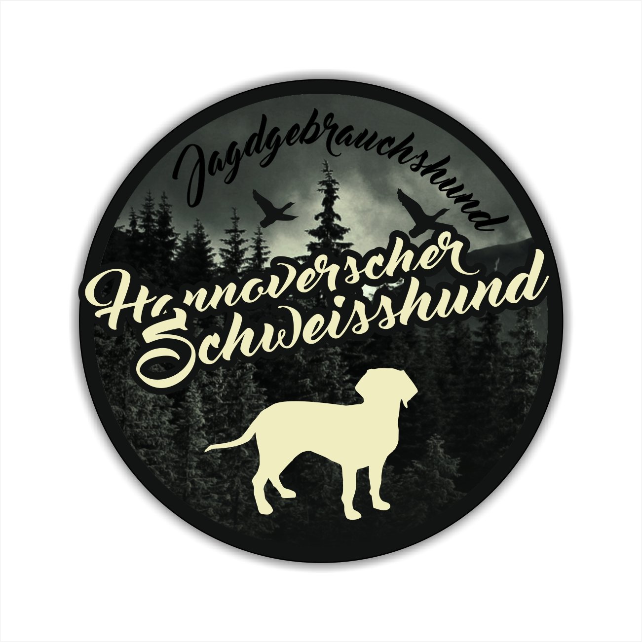 siviwonder Auto Aufkleber JAGDHUND DIGI HANNOVERSCHER SCHWEIßHUND SCHWEISSHUND Hundeaufkleber Jagd von siviwonder