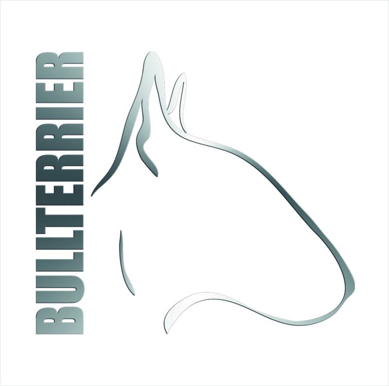 siviwonder Auto Aufkleber Bullterrier Profil Hundeaufkleber Silber metallic von siviwonder